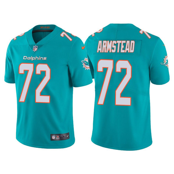 Men's Miami Dolphins #72 Terron Armstead Aqua Vapor Untouchable Limited Stitched Football Jersey